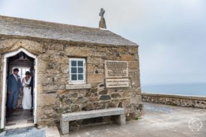 A wedding Blessing at St Nicholas' Chapel St Ives