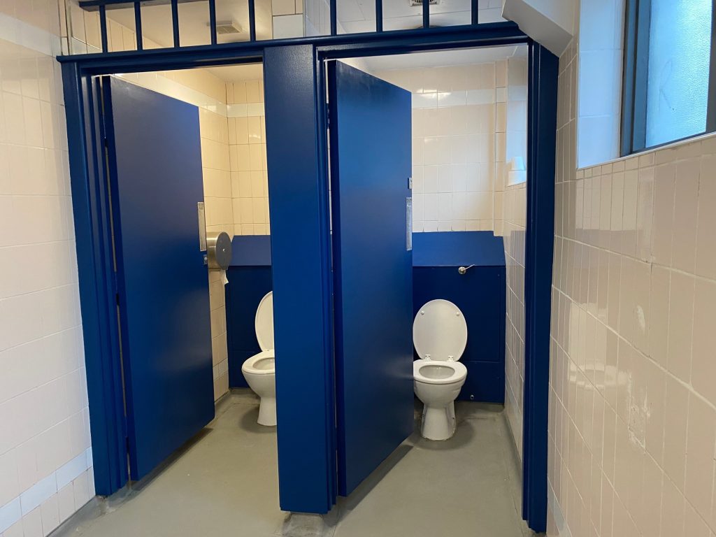 Photo of the inside of newly refurbished Dove Street Toilets