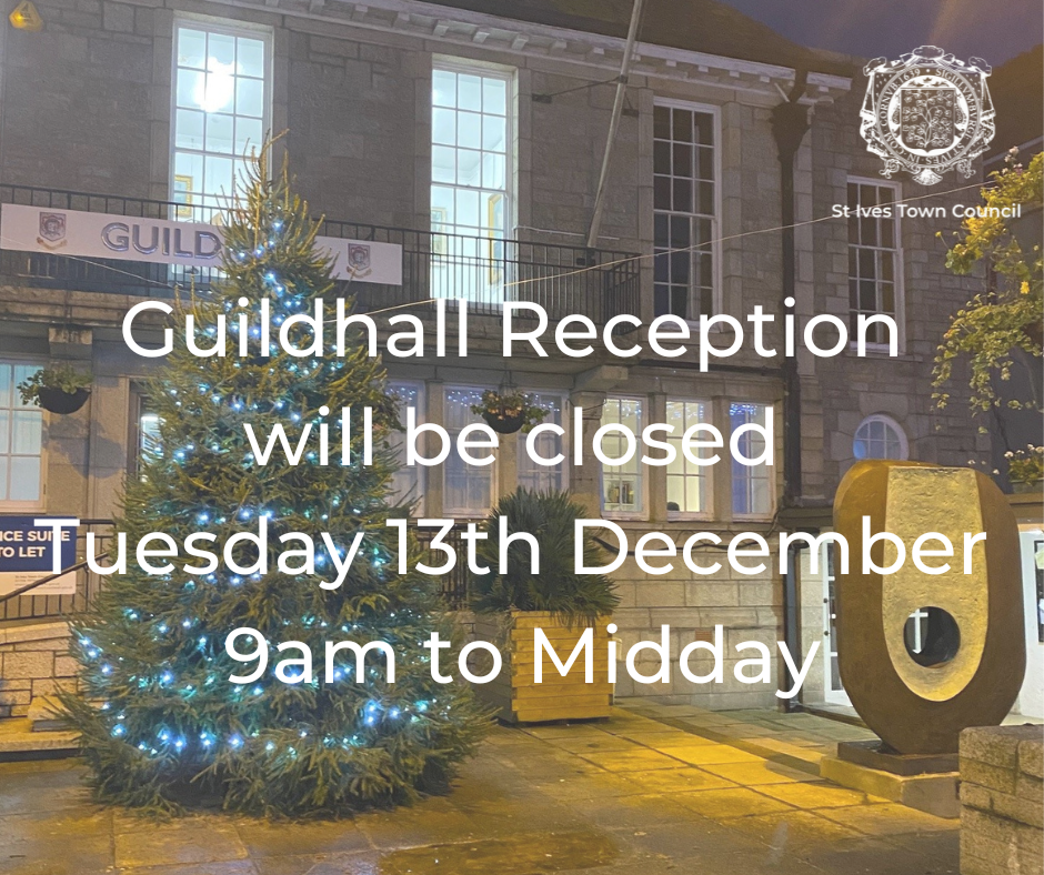 St Ives Guildhall with Christmas Tree