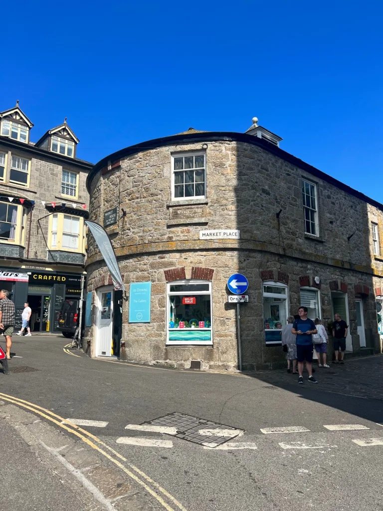 Rounded Stone Building and a street
